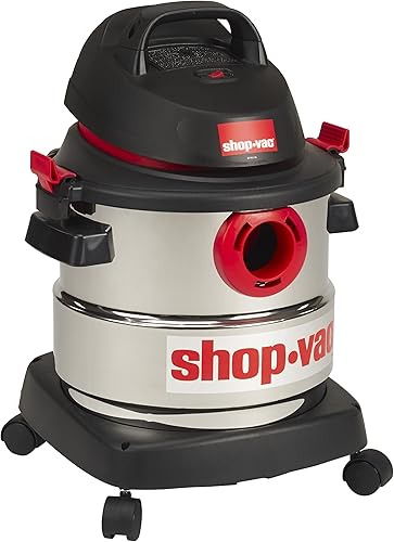 Shop-Vac 5989300 Aspiradora en seco y húmedo de acero inoxidable de 5 galones y 4.5 HP pico