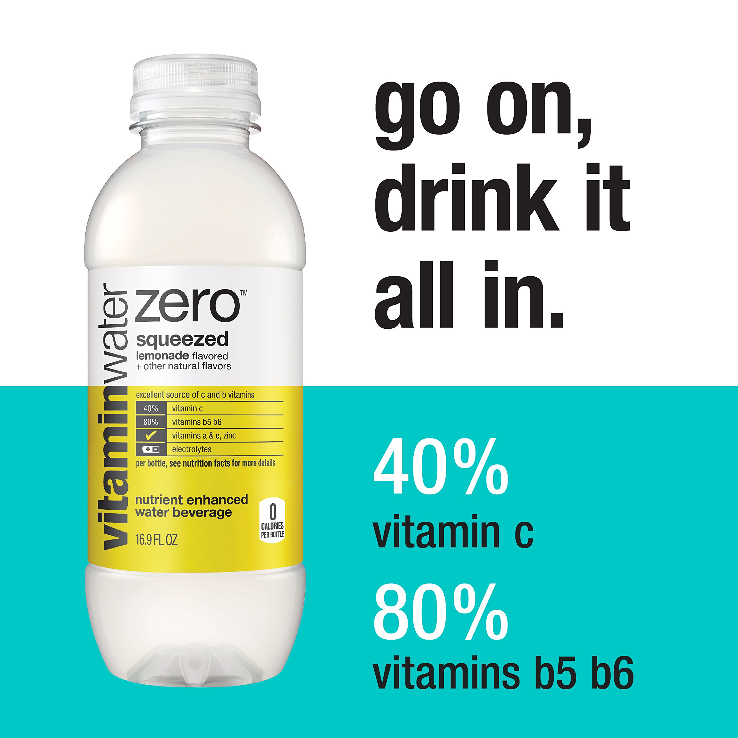 vitaminwater zero squeezed, electrolyte enhanced water w/ vitamins