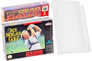 Viturio Super Nintendo SNES & N64 Game Box Protector Cases (10 Pack) Clear Plastic .35mm