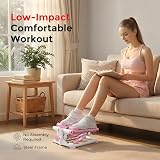 Sunny Health & Fitness P2000 Mini Stair Stepper Pink Portable Home Gym view 5
