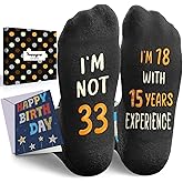HAPPYPOP Birthday Socks for Men Women - Gifts for 30 31 32 33 34 35 36 37 38 39 40 Year