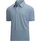 Esabel.C Jacquard Golf Shirts for Men Moisture Wicking Short Sleeve Performance Dry Fit Active Mens Polo Shirts