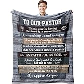 Muxuten Pastor Appreciation Gifts, Pastor Gifts for Men, Unique Pastor Gifts Blanket 60"x50", Gifts for Pastor, Christian Pastor Gifts, Thank You Gift for Pastor, Catholic Religious Gifts for Pastor