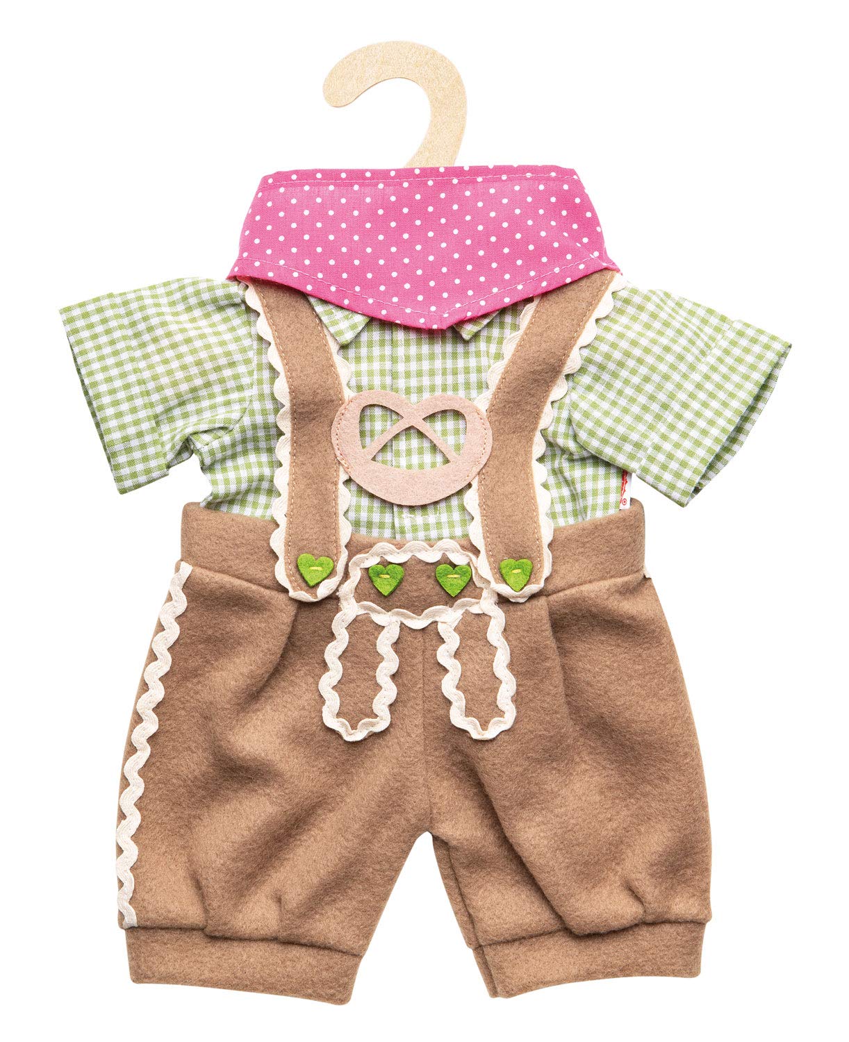 Heless 1114 Doll's Clothing Set 3 Pieces with Traditional Trousers, Shirt and Neckerchief, Size 28-35 cm