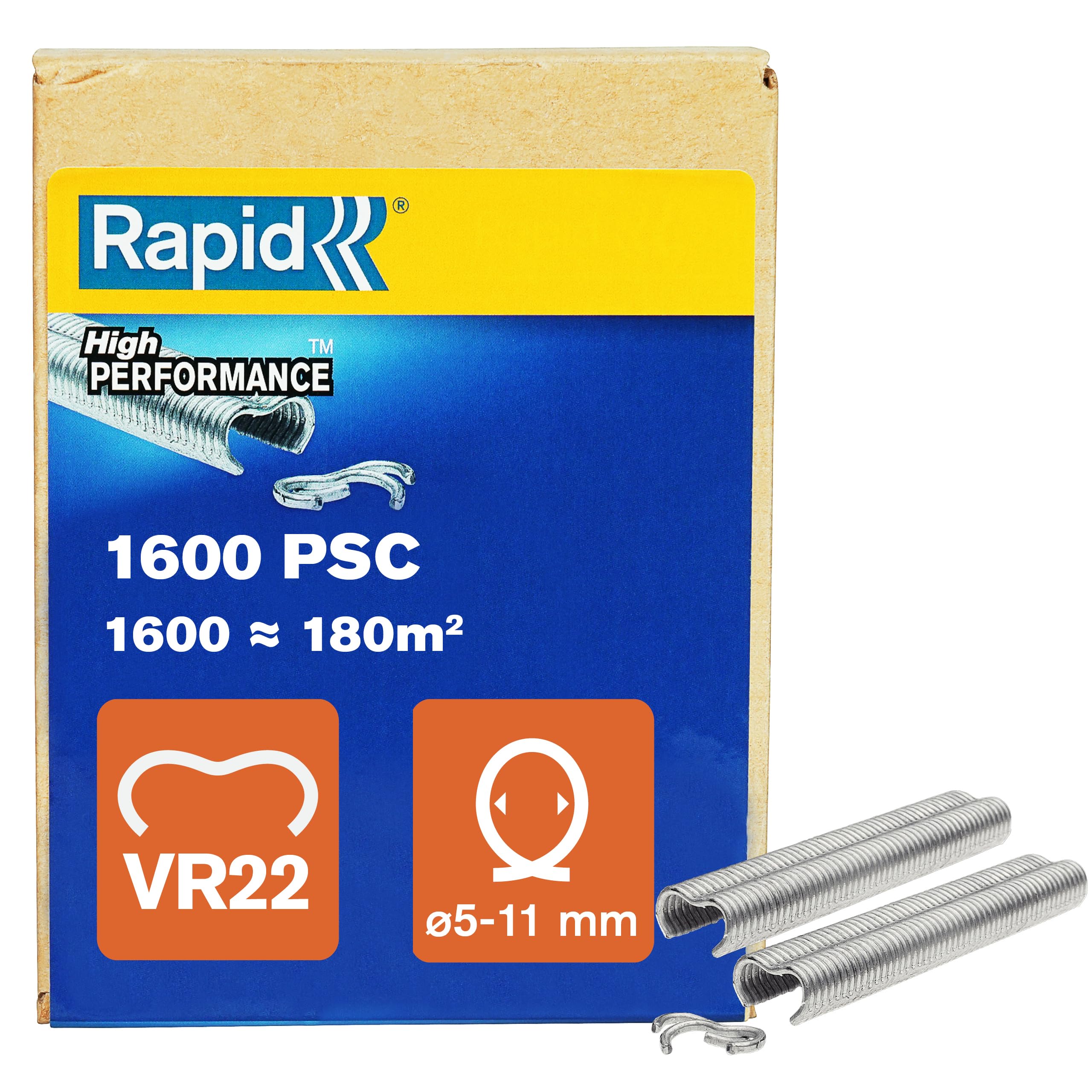 Rapid VR22 Galvanized Fence Hogrings, Suitable for 5-11 mm Netting Wire, Ideal for Securing Cages and Fencing, 1600 Pieces, Boxed (40108810) — image 1