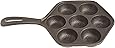 Norpro Cast Iron Stuffed Pancake Pan, Munk/Aebleskiver, 2" / 5cm diameter, Black