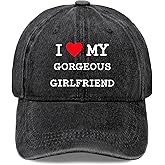 I Love My Hot Girlfriend Hats for Womens Trendy Washed Distressed Baseball Cap