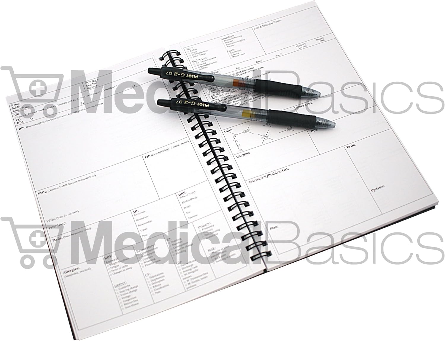 H&P Notebook - Medical History and Physical Notebook, 100 Medical templates with Perforations : Office Products