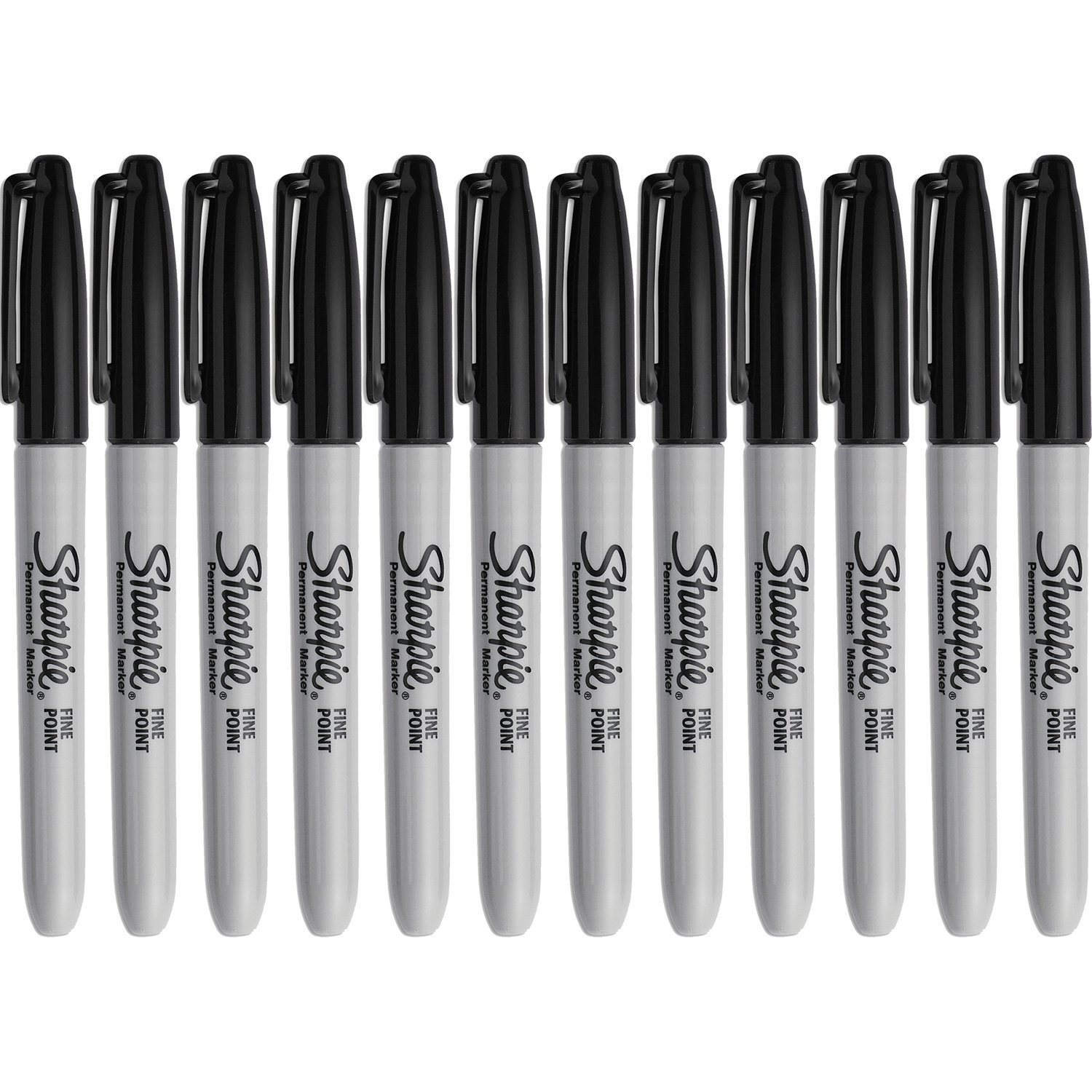SHARPIE Permanent Marker, Fine Point, Black, Dozen