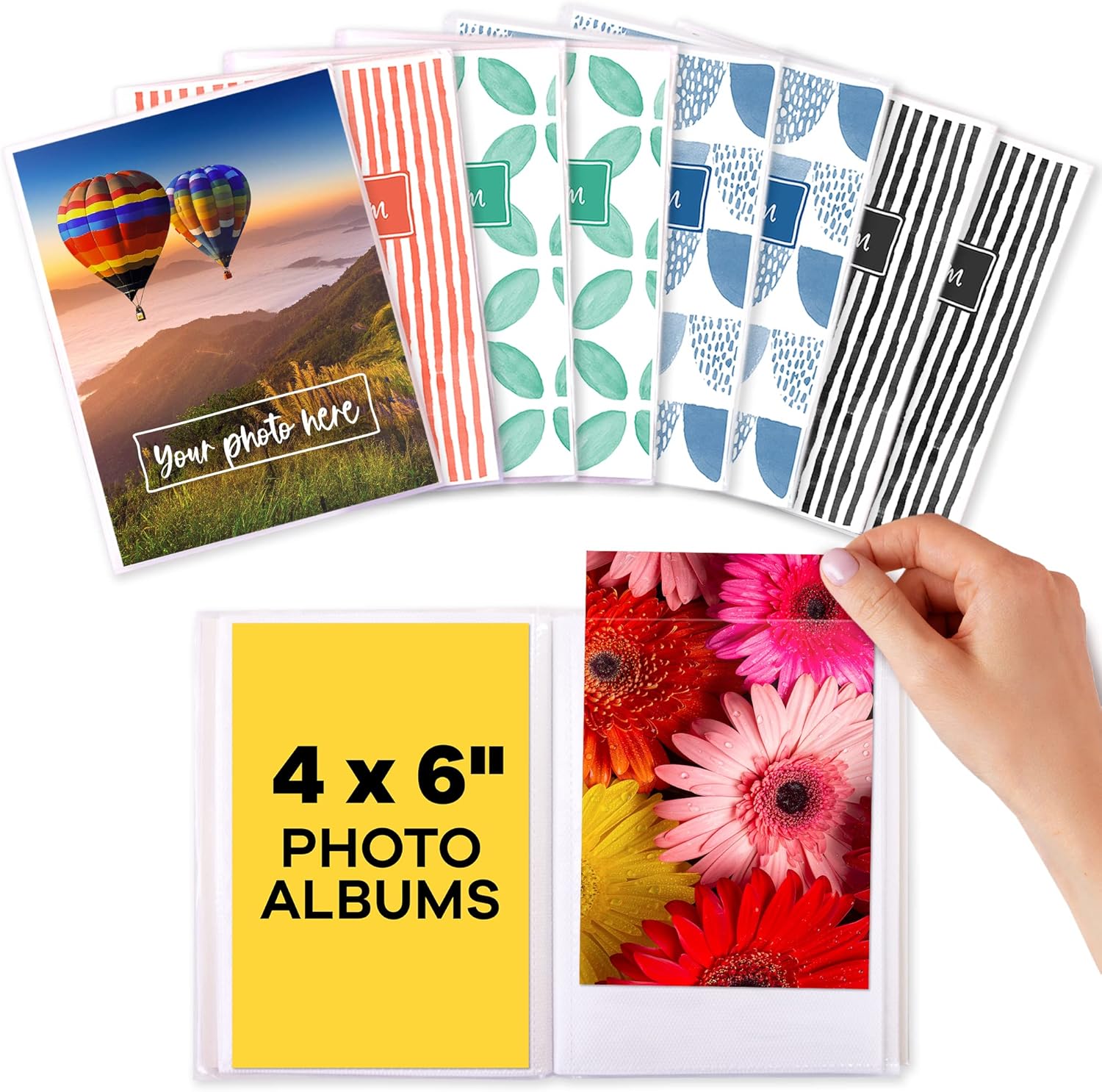 Photo Albums, Frames & Accessories - 4x6 Photo Albums - Photo Album 4x6 - Small Photo Album 4x6 - Small Photo Album (Set Of 8) Mini Photo Album - Photo Books for 4x6 Pictures - Small Photo Albums for Pictures 4x6