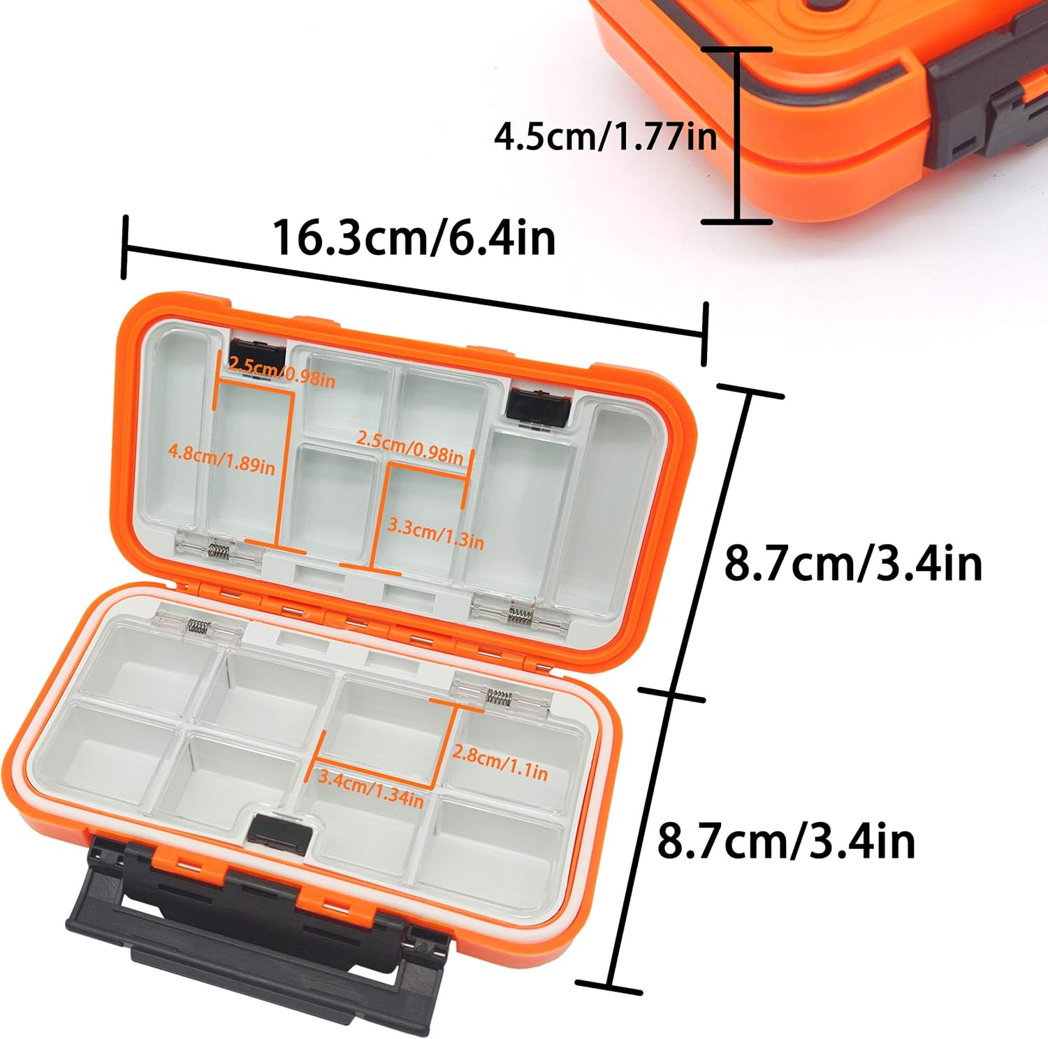 Fishing Tackle Bait Storage Boxes, Waterproof Portable Double-Sided Lure Hook Organizer, Mini Utility Lures Fishing Box: Home Improvement