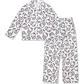 Hello Kitty Girls Pajama Set - 2 Piece Cozy Girls Pjs Button Down Long Sleeve & Pants For Kids - Official Product