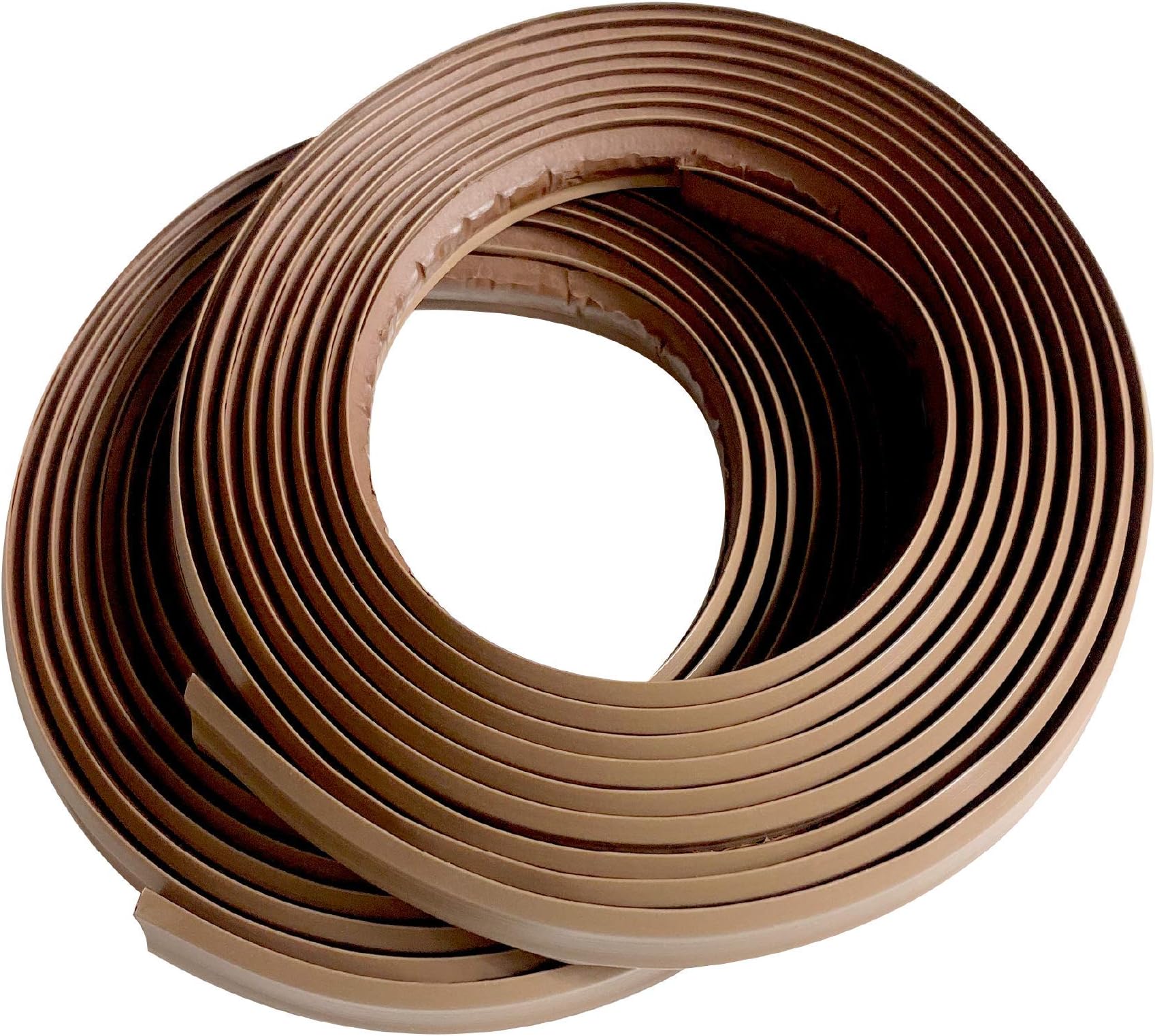 InstaTrim - Universal, Flexible, Adhesive Trim Solution - Cover Gaps Between Walls, Floors, Ceilings, and More (Brown)