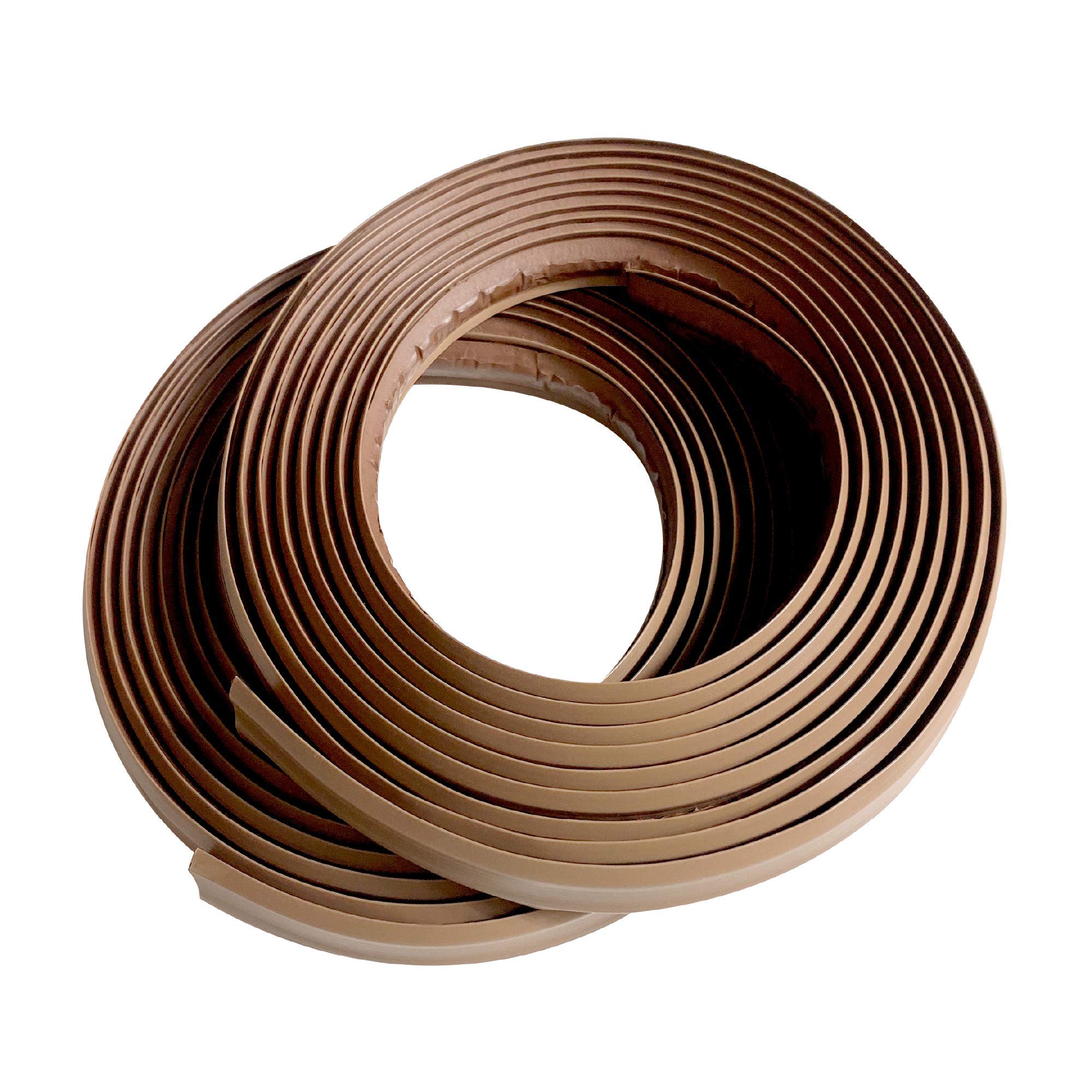 InstaTrim - Universal, Flexible, Adhesive Trim Solution - Cover Gaps Between Walls, Floors, Ceilings, and More (Brown)