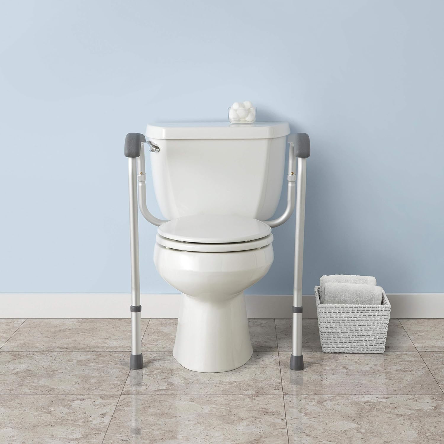 Medline Toilet Safety Rails, Safety Frame for Toilet with Easy Installation, Height Adjustable Legs, Bathroom Safety: Health & Personal Care