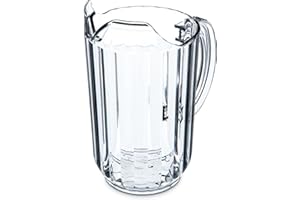Carlisle FoodService Products Plastic Clear Pitcher, Tall Pitcher for Restaurants, Catering, Kitchens, 48 Ounces, Clear, (Pac