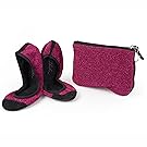 Sidekicks Women's Foldable Glitter Ballet Flats with Carrying Case