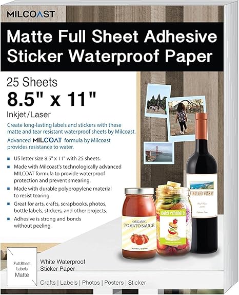 waterproof sticker sheets