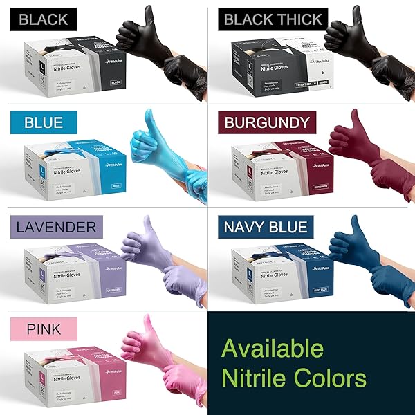 FIFTHPULSE BLUE NITRILE MEDICAL GLOVES LARGE, 100 COUNT – SURGICAL GRADE LATEX FREE DISPOSABLE GLOVES