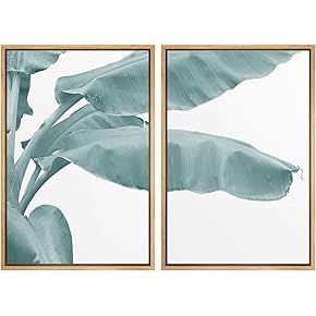SIGNWIN Framed Wall Art Print Set Watercolor Close-Up...