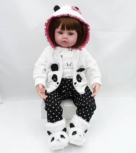 Reborn Baby Girl Dolls Clothes 18 inch Panda Outfits Accesories