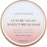 Jenny Patinkin Makeup Brush Cleaner Soap, Luxury Vegan Makeup Brush Soap, For All Brush Types – Synthetic & Natural Solid Cleansing, Professional Brush Cleaning Solution, Cruelty-Free