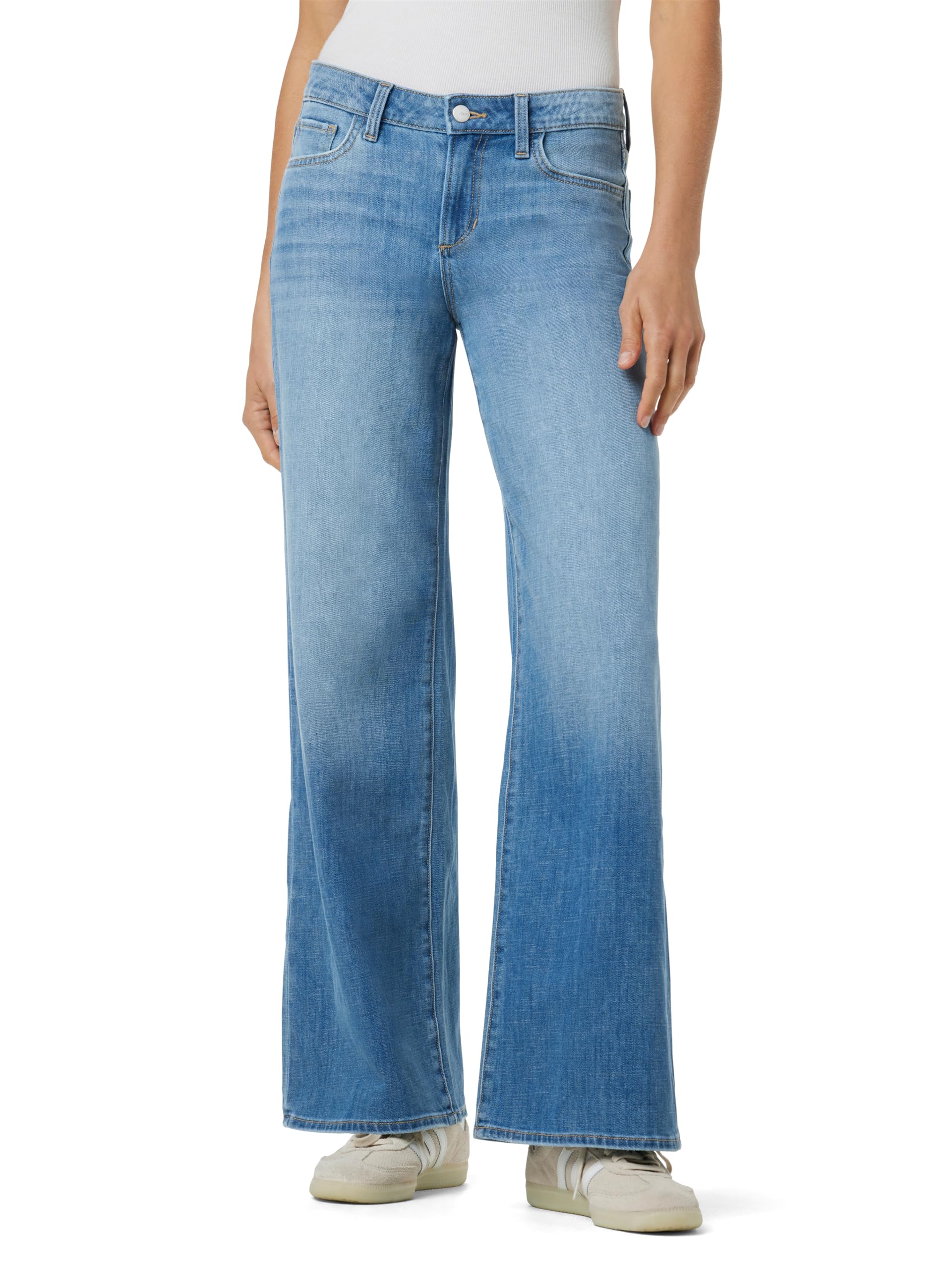 Joe’s Jeans Women’s The Lou Lou Low Rise Wide Leg Jeans, Hot Shot, 34