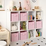 GRANNY SAYS Fabric Storage Cubes Set of 6 27x27x27 Pink Collapsible Bins view 2