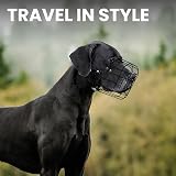 BRONZEDOG Dog Muzzle Adjustable Durable Metal Wire Basket for Large Dogs view 6