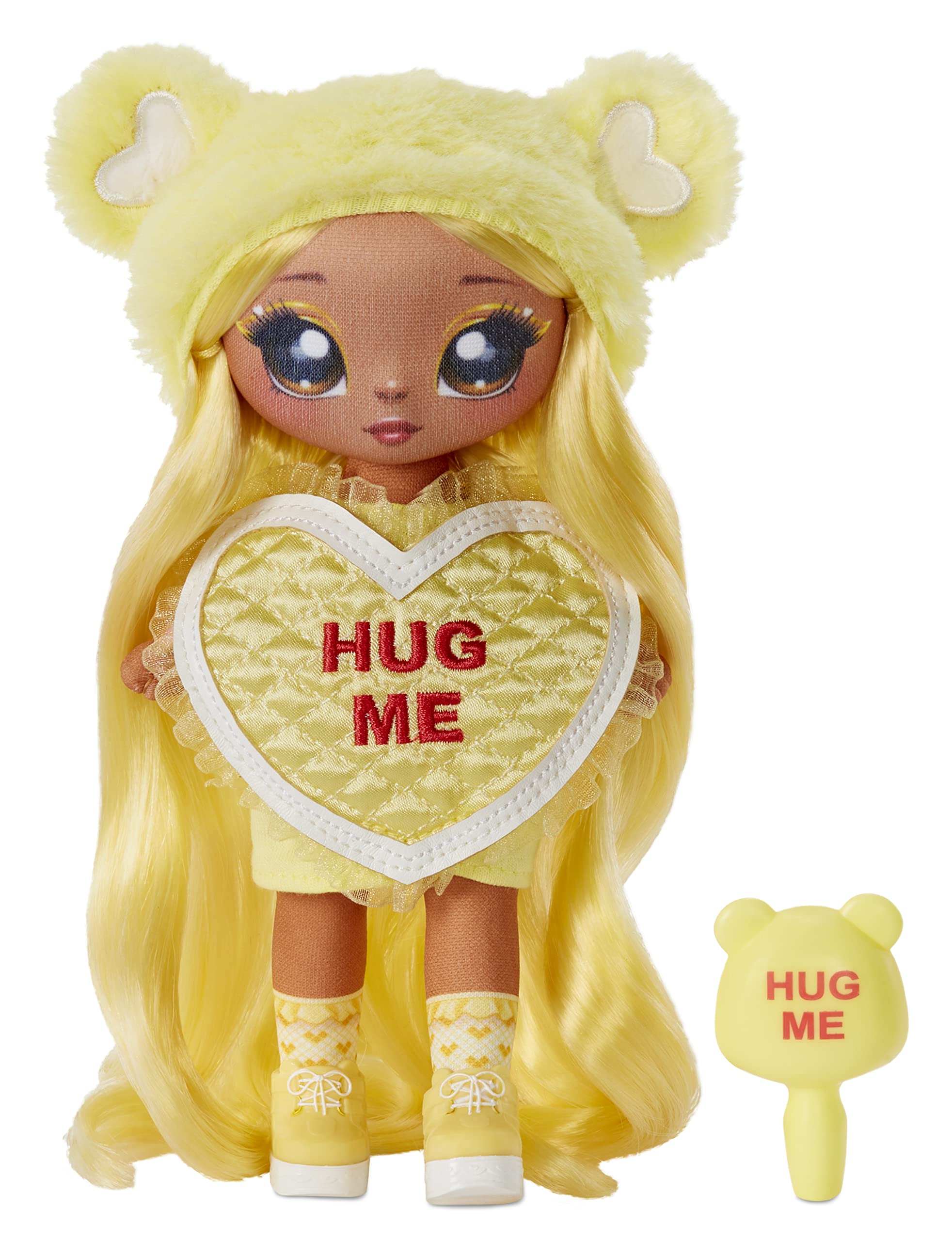 Na Na Na Surprise Sweetest Series Heart-MARIA BUTTERCUP - Yellow Outfit Model Doll with Blonde Hair, 1 Heart Shaped Dress & 1 Brush - Collectible, Age 5+, 581345EUC