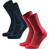 DANISH ENDURANCE Premium Hiking Socks, Merino Wool, Thermal Socks, Men & Women 2 Pack