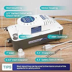 Aquastrong 1/38HP HAVC Condensate Pump with