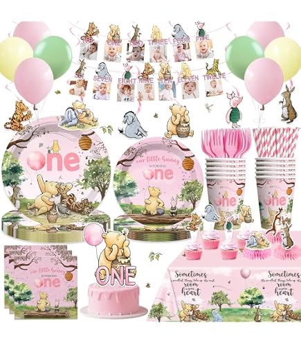 Winnie Puuh Hochstuhl-Banner Zum 1. Geburtstag – Süße Deko Für Die Babyparty