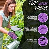 SAWANS Leather Gardening Gloves Ladies Mens Thorn Proof Purple M Pack 1 view 2