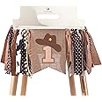 1st Birthday High Chair Banner - Cowboy Rodeo for Party Fabric Decor,Cake Smash Baby Shower,Backdrop Garland for photo props