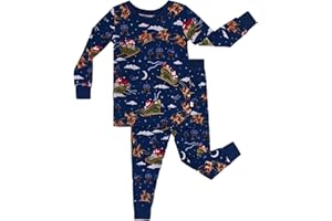 Little Sleepies Two-Piece Pajama Set for Boys & Girls, Soft Viscose from Bamboo Toddler Pajamas for Kids, Family Matching PJs