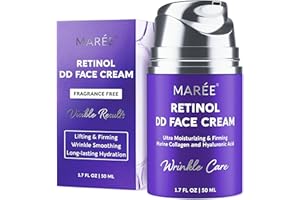 MAREE Face Moisturizer – Retinol Face Cream for Women Moisturizing with Collagen & Hyaluronic Acid – Day & Night Anti-Aging Facial Wrinkle DD Cream Moisturizer for Dry Skin – Crema Para la Cara