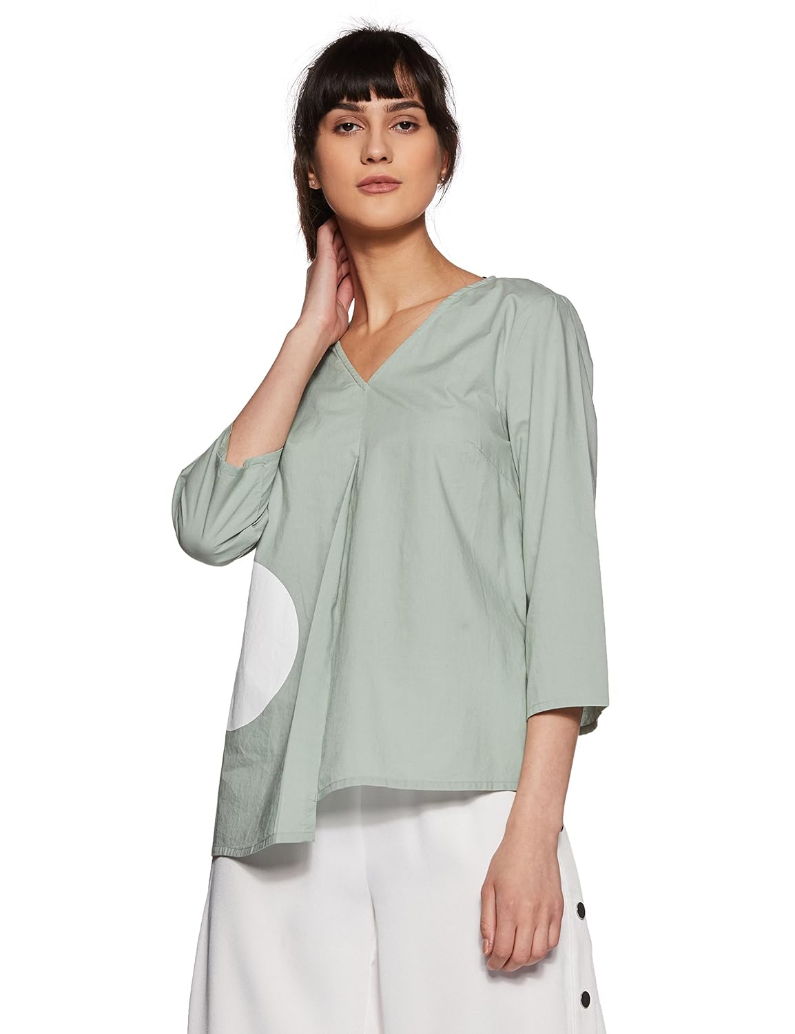 vero moda women's polka dot regular fit top