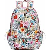 ESVAN Personalized Gifts Backpack Canvas Linen Nylon 17 inch Laptop Bag for Women Casual College