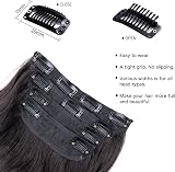 AliLeader 20in Dark Brown Clip In Hair Extensions 4pcs Synthetic Curly view 3