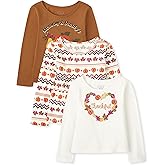 The Children's Place Girls and Toddler Long Sleeve Everyday Casual Knit Shirt