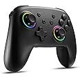 BINBOKPLAY Switch Controller, Switch Controller Compatible with Switch/Switch Lite, Wireless Gamepad with 7 LED Colors/Motion Control/Dual Vibration/Turbo