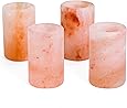 Himalayan Salt Shot Glasses, Set of 4 All-Natural FDA Approved 3" Pink Salt Glasses -Tequila Shot Glasses