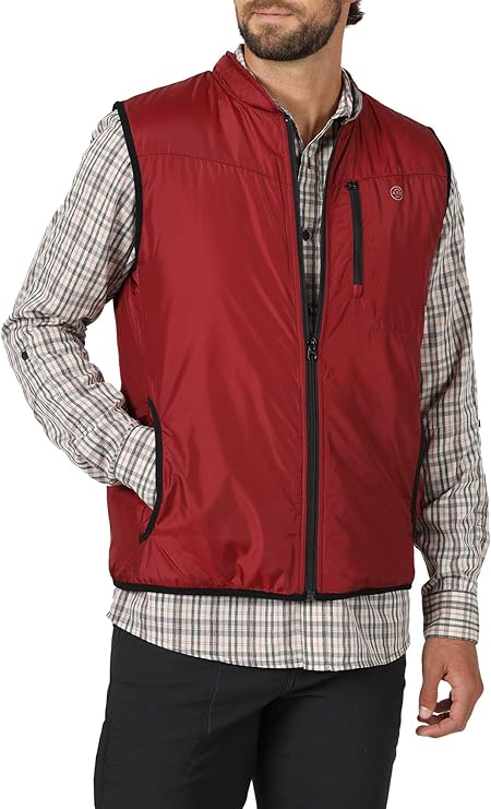 ATG by Wrangler Men's Reversible Classic Vest Fleece : Amazon.co.uk: Clothing