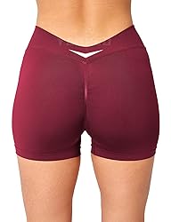 YEOREO Workout Scrunch Shorts Women V Back Gym Butt