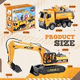 EUTOYZ Construction Toy Set Digger Truck with Stones for 2-6 Years Boys Girls view 2