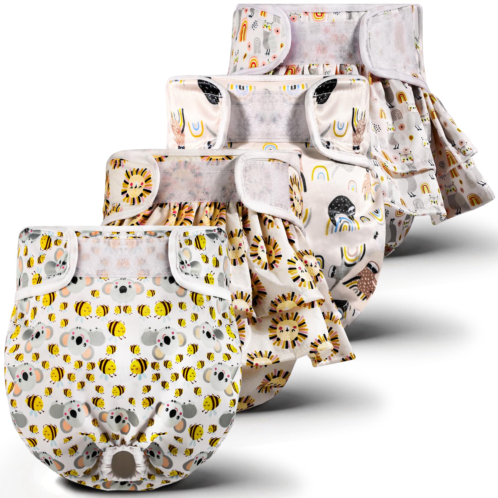 Photo 1 of XPCARE Dog Diapers Female (4 Pack) - Washable Reusable Female Dog Diapers - Highly Absorbent Medium Size