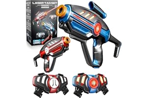 ArmoGear Laser Tag Set for Kids, Teens & Adults - 2 Blasters + 2 Vest Sensors with 4 Multi-Game Modes - Lazer Tag Set - Age 8+ Year Old Toys - Includes Accessories - Boys & Girls Outdoor Activities