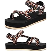 Qzize Sport Walking Water Sandals for Women with Arch Support & Adjustable Straps Platform Sandals Women Height Increase