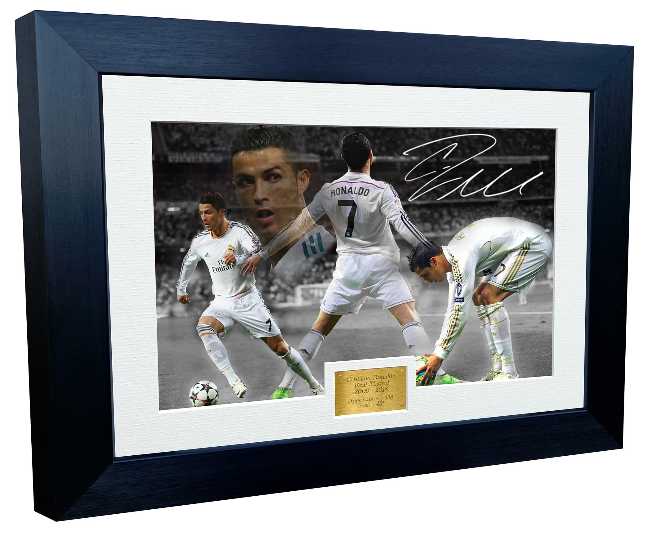 Kitbags & Lockers 12x8 A4 Christiano Ronaldo REAL MADRID CELEBRATION Signed Autographed Photo Photograph Picture Frame Football Soccer Poster Gift